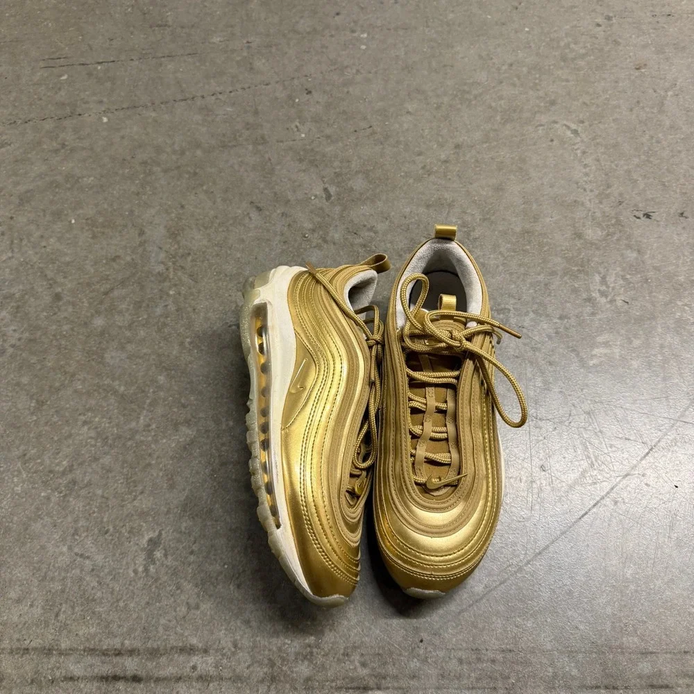 Nike Air Max 97 Metallic Gold Womens Running Shoes CJ0625-700 Size 7.5
